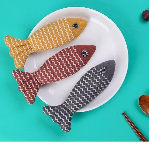 Fisk plush katlegetøj